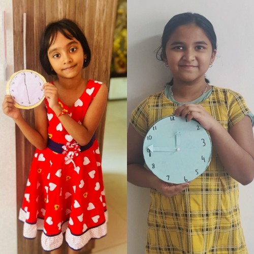 Clock Making Activity by Grade III Students