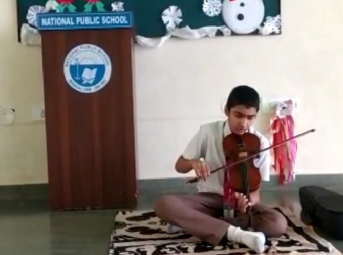 National Anthem on violin by Anandapadmanabhan G R Grade X 